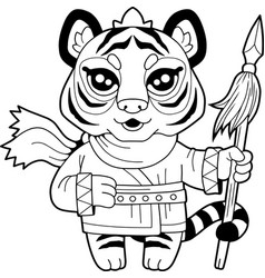 Cute Little Tiger Cartoon