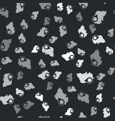 Grey South Korea Map Icon Isolated Seamless