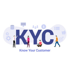 Kyc Know Your Customer Concept With Big Word