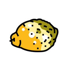 Lemon Rotten Food Color Icon