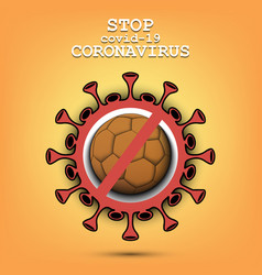 Coronavirus Sign With Handball Ball