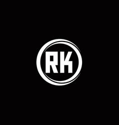 Rk logo monogram design template Royalty Free Vector Image