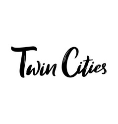 Twin Cities Mn Lettering Handwritten