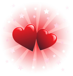 Love and two hearts Royalty Free Vector Image - VectorStock