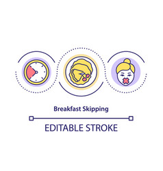 Breakfast Skipping Concept Icon