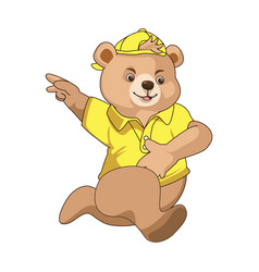 Cute Bear Mascot Dancing