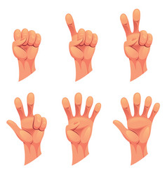 Hand Gesture Sign Fist Arm Isolated Icon Set