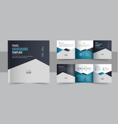 Travel Square Trifold Brochure Design Layout