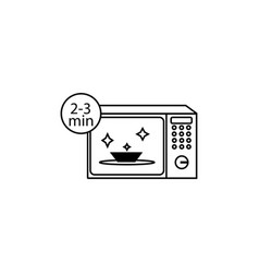 Microwave Two Three Minutes Cook Icon Kitchen