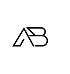 Minimal Letters Ab Logo Design