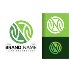 Nature Letter N Leaf Logo Design Symbol Icon