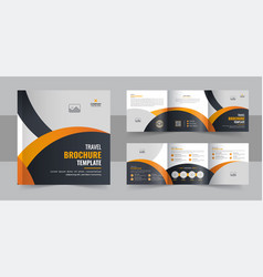 Travel Square Trifold Brochure Design Layout