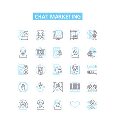 Chat Marketing Line Icons Set