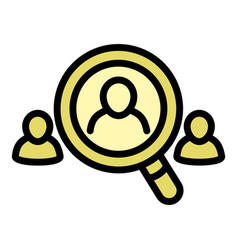 Search Person Icon Outline Career Resume