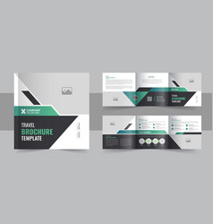 Travel Square Trifold Brochure Design Layout