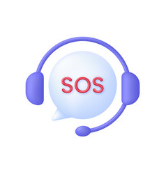 3d Call Center Sos Emergency Icon