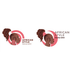 Beauty Salon Logo And Identity Flat Of Black