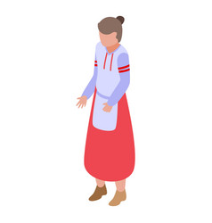 Belarus Girl Icon Isometric Country Travel