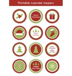 Christmas Printable Cupcake Toppers