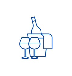 Sparkling Wine Line Icon Concept Wine