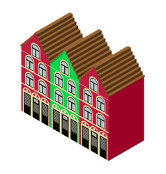 Belgian Architecture Icon Isometric