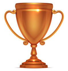 Bronze Goblet Blank Mockup Realistic Trophy Cup