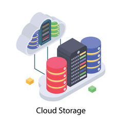 Cloud Storage Isometric Icon