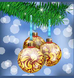 Golden Christmas Balls