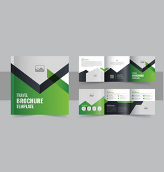 Travel Square Trifold Brochure Design Layout