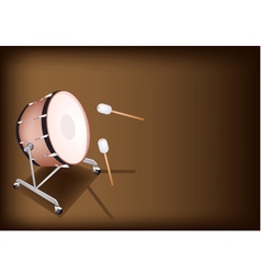 Classical Bass Drum On Dark Brown Background