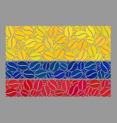 Coffee Colombia Flag - Collage With Seeds