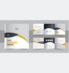 Travel Square Trifold Brochure Design Layout