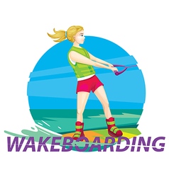 Wake Boarding Girl Rider