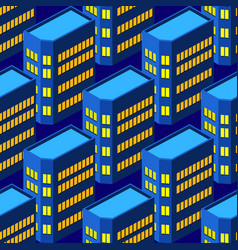 Isometric Background Cityseamless Pattern Of