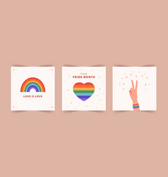 Set Pride Month Backgrounds Gay Parade Lgbt