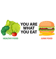 You Are What Eat Healthy Food Vs Junk