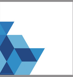 Blue Square Triangle Poly Corner