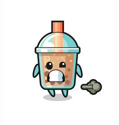 Bubble Tea Cartoon Doing Fart