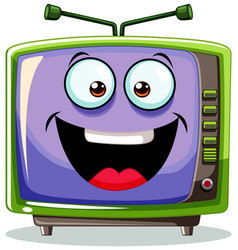 Colorful Smiling Television With A Happy