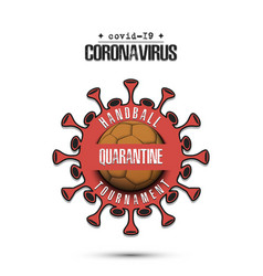 Coronavirus Sign With Handball Ball