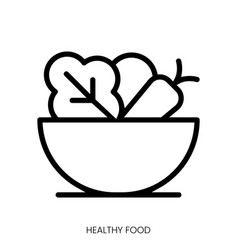 Healthy Food Icon Line Art Style Design Isolated