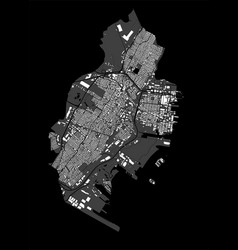 Jersey Map Detailed Black Map Of City