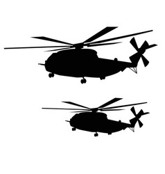 Military Helicopter Transportation Silhouette