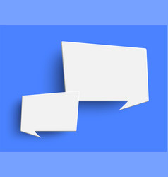 White Empty Speech Bubble On Blue Background