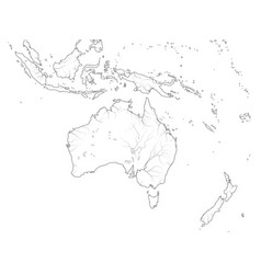 World Map Australasia Region Australia Oceania