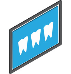 Dental X Ray In 3d Isometric Style