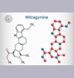 Mitragynine Molecule It Is Herbal Alkaloid