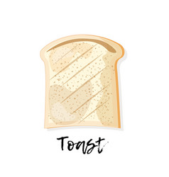 Single Toast Isolated On White Background