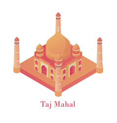 Taj Mahal Isometric Ancient Architectural