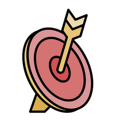 Wood Arch Target Icon Color Outline